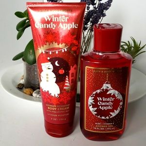 *WINTER CANDY APPLE Bath & Body Works Ultimate Hydration Body Cream & Shower Gel